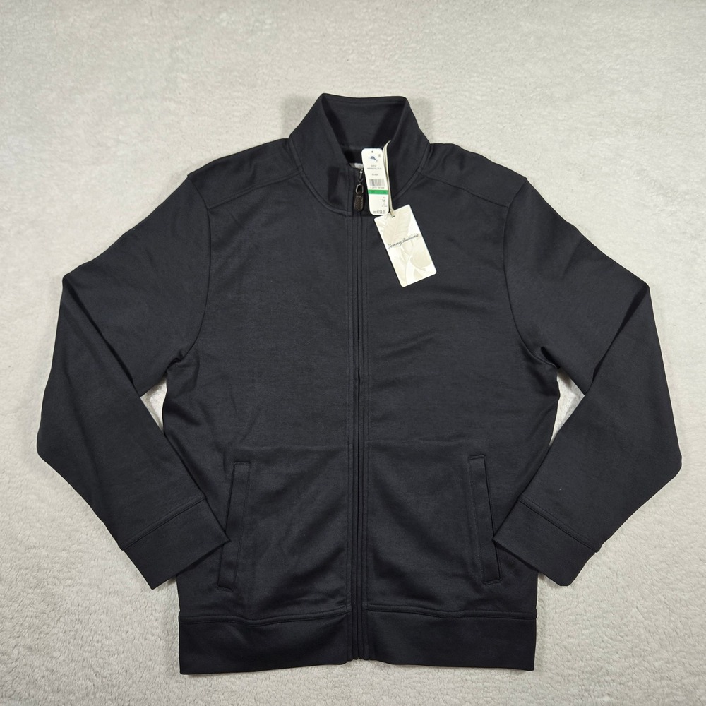 Tommy Bahama Mens Martinique Full Zip Jacket Black ST227126 Size Large NWT
